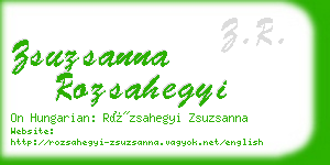 zsuzsanna rozsahegyi business card